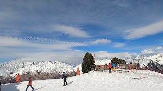 Ski WHOLE of BLUE BELVEDERE 1 2 3 amp 4 into Arc 1800 GoPro 8 HD POV  Les Arcs Paradiski  Mar 2023 [upl. by Etteuqal]