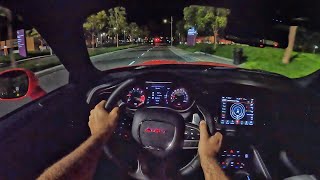 2022 Dodge Challenger SRT Jailbreak POV Night Drive 3D AudioASMR [upl. by Lindo978]