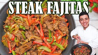 Best Steak Fajitas recipe with Homemade Seasoning  by Lounging with Lenny [upl. by Naujet]