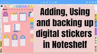 Noteshelf Sticker How To [upl. by Livvie]