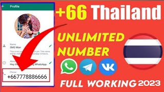 How TO Get 66 Thailand Virtual Number  Create Thailand WhatsApp Account Free 2023 [upl. by Angelika]