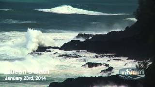 Huge Kauai Swell TowIn Surfing HD January 2014 [upl. by Dorothee81]