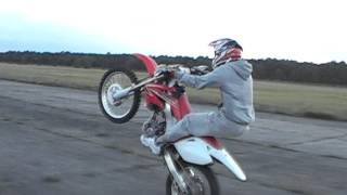 Kamil Zych KAMYKwheelie on honda crf 250 2009 [upl. by Hartfield]