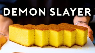 How to Make the Castella Cake from Demon Slayer  Anime with Alvin [upl. by Gentilis]