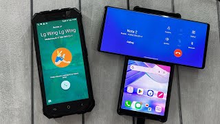 Incoming Call Oukitel amp Lg Wing Android 13 vs 9 [upl. by Argile]