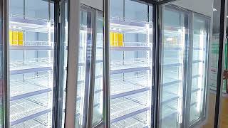 Refrigeration Back Load Display Fridge Freezer With Glass Doors Panel Thickness 75mm [upl. by Ruffo]