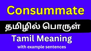 Consummate meaning in Tamil Consummate தமிழில் பொருள் [upl. by Nalod]