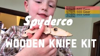 Spyderco Dragonfly Wooden Knife Kit C28 quotBuild Your Own Wood Knife for Kidsquot [upl. by Rianna646]