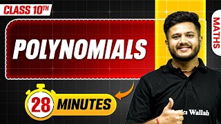 Polynomials in 28 Minutes  Mind Map Series for Class 10th [upl. by Eynaffit]