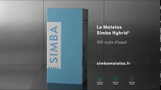 Le Matelas Simba Hybrid quot100 nuits dessaiquot Pub 10s [upl. by Attalie977]