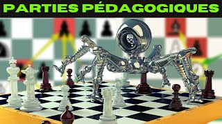 7 parties déchecs pédagogiques 🐙 1250 ELO [upl. by Cranford533]