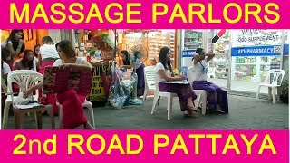 MASSAGE PARLORS ON SECOND RD SUNDAY 3rd JUNE 2018 PATTAYA THAILAND [upl. by Hodges]