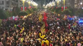 Dragons dance under firework canopy for Lantern Festival in SW China [upl. by Anahir]