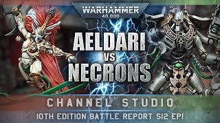 Craftworld Aeldari vs Necrons Warhammer 40K Battle Report 10th Edition 2000pts [upl. by Notlim]