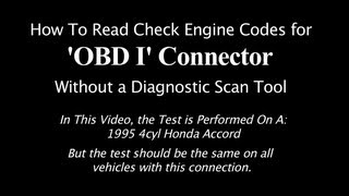 How to Diagnos an OBD 1 Check Engine Code without a Tool  1995 4cyl Honda Accord [upl. by Adar943]