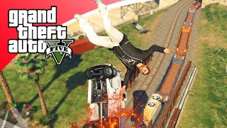 GTA V Freeroam  LANCEREN DOOR EEN KRAANWAGEN GTA 5 Online [upl. by Arorua]