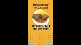 Authentic German Rouladen Recipe [upl. by Ingram]