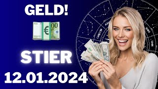 STIER ♉️💶 GROSSER GELDSEGEN FÜR DICH 😱 Horoskop  12Januar 2024 stier tarot [upl. by Pandolfi]