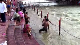 Haridwar Ganga Nadi The Sacred Ganges River in Haridwar India [upl. by Aphra]