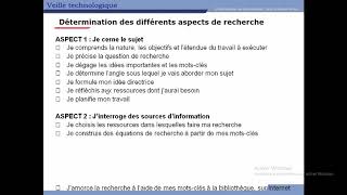 veille technologique part1 [upl. by Anerda]