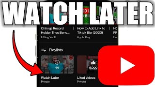 How To Find Watch Later Playlist On YouTube  Full Guide [upl. by Orteip]