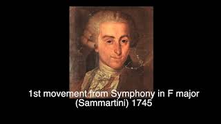 1st movement from Symphony in F major Sammartini 1745 [upl. by Annaeel557]