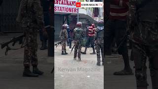 Tallest man in Kenya VS Kenya Police during Gen Z Maandamano  brandley genzGoliath [upl. by Akinohs]