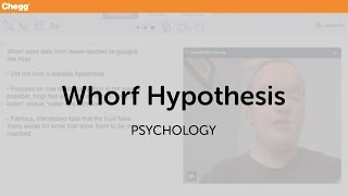 Whorf Hypothesis  Psychology  Chegg Tutors [upl. by Dunton]