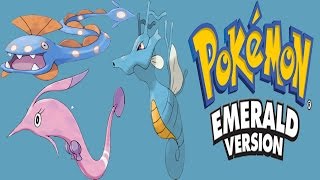 Pokemon Emerald  Seadra and Clamperl Evolves into Kingdra Huntail and Gorebyss [upl. by Ahsekram]