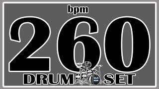 260 bpm ROCK DRUM SET [upl. by Aydni346]