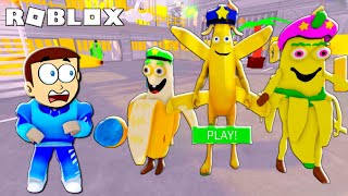 Roblox Banana Police Family Prison Run Escape Obby  Shiva and Kanzo Gameplay [upl. by Eenat850]