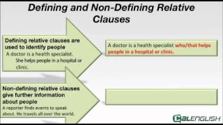 Defining and Non  Defining Relative Clauses [upl. by Marb442]