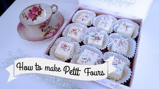 HOW TO MAKE PETIT FOURS EASY amp NO BAKE [upl. by Dodie]