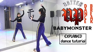 BABYMONSTER  BATTER UP DANCE BREAK Dance Tutorial  EXPLAINED  Mirrored [upl. by Brit]