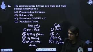 The common feature between noncyclic and cyclic photophosphorylation is [upl. by Ayekim]