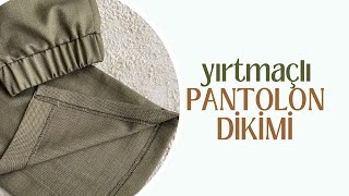 YIRTMAÇLI PANTOLON DİKİMİ  kapalı yırtmaç yapımı [upl. by Inot]