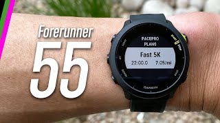 Garmin Forerunner 55 GPS Sportswatch InDepth Review  More Running Features [upl. by Stedt785]