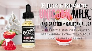 E Juice Review  Unicorn Milk by Cuttwood The Sauce Boss [upl. by Aramas524]