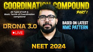 COORDINATION COMPOUND CLASS 12  SALT AND BASIC TERMS  DRONA 30 SERIES FOR NEET 2024  BY VT SIR [upl. by Esinel]