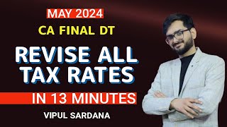 TAX RATES  CA FINAL DT  MAY 2024 ONWARDS [upl. by Gnouv]