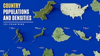 Country Population Comparison Visualizing Density Across 125 Nations [upl. by Einapets560]