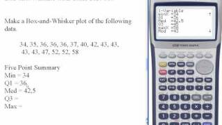 BoxandWhisker Plot on Casio FX9860 [upl. by Ariad622]