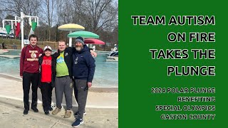 Team Autism On Fire Taking the Plunge at the 2024 Polar Plunge with Special Olympics Gaston County [upl. by Aihselat349]