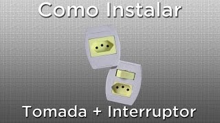 Como instalar tomada e interruptor juntos [upl. by Drugi]