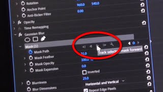 Track selected mask forwardbackward Greyed out Premiere Pro delete mask [upl. by Dranyar]