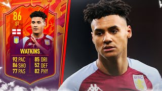 THIS CARD IS CLINICAL 🧊 86 Headliners Ollie Watkins Player Review FIFA 22 Ultimate Team [upl. by Frager]