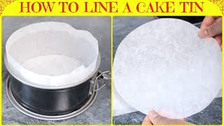 How to Line a Round Cake Tin Recipe  Tried and True Lining Baking Pan Tips [upl. by Elreath530]