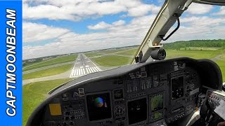 Citation Bravo Landing at Syracuse NY ATC Radio [upl. by Anabal]