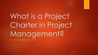 What is a Project Charter in Project Management [upl. by Benyamin]