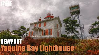 Creepy Yaquina Bay Lighthouse On A Rainy Day  Newport [upl. by Ierbua]